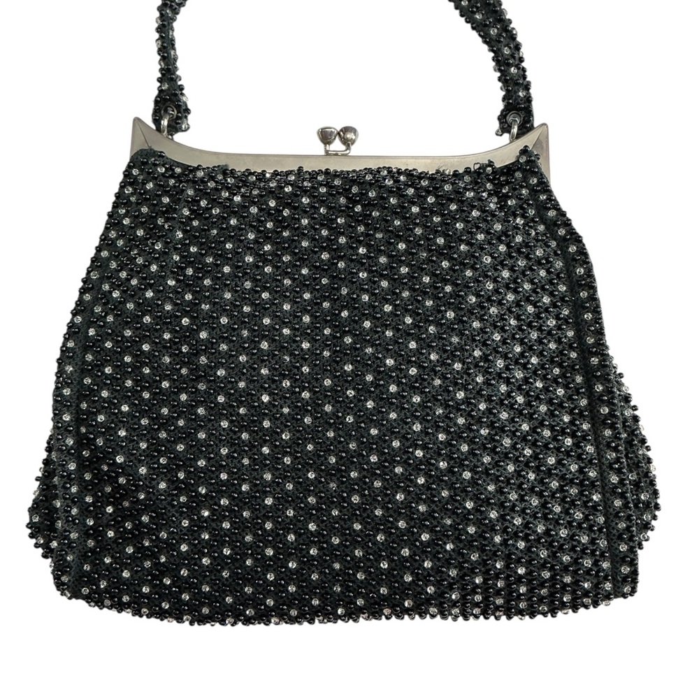 Elegant Black Beaded Handbag - Picture 3 of 7